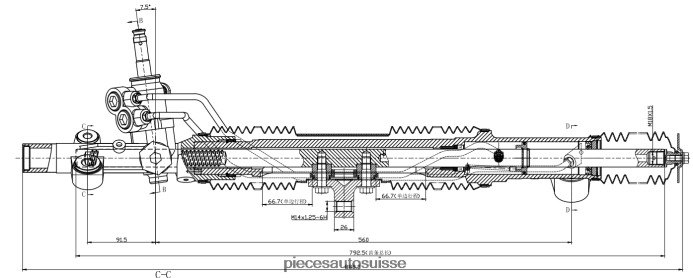 pièces automobiles pas chères crémaillère de direction assistée 53601-s7c-g02 48R6262531 HONDA