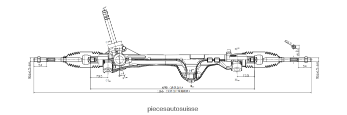 pièces automobiles détachées crémaillère de direction assistée 56500-l400a 48R6262746 HYUNDAI/KIA