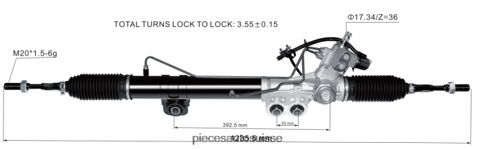 pièces automobiles détachées crémaillère de direction assistée 49001-1lb3b 49001-1lb2a 49001-1lb2b 49001-1lb3a 48R6262576 NISSAN
