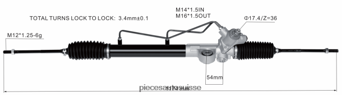 pièces automobiles à proximité crémaillère de direction assistée 49001-wd001 48R6262595 NISSAN