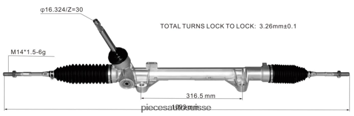 pièces automobiles détachées crémaillère de direction assistée 48001-8099r 480011626r 48R6262806 RENAULT