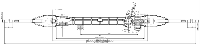 accessoires moto Suisse crémaillère de direction assistée 45510-68010 48R6262480 TOYOTA