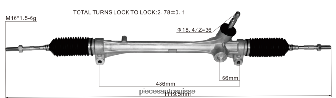 pièces automobiles pas chères crémaillère de direction assistée 45510-48030 48R6262521 TOYOTA
