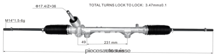 pieces auto Suisse crémaillère de direction assistée 45510-bz350 48R6262467 TOYOTA
